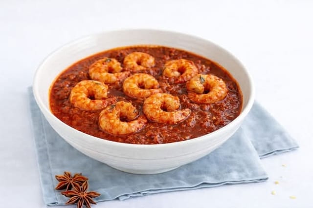L Shrimp Vindaloo.